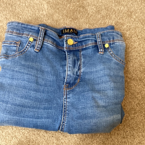 IMAN jeggings/skinny jeans. No size tag. They fit like a 10.NO front pockets. - Picture 10 of 11
